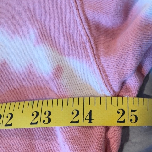 Old Navy Pink White Tie Dye Quarter Zip Sweatshirt Pullover Women's XL Warm Cozy - Picture 8 of 8